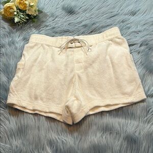 NWOT ECHO Beach White Terry Cloth Shorts sz S